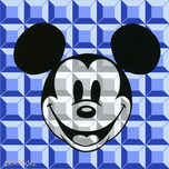 Mickey Mouse Artwork Mickey Mouse Artwork 8-Bit Block Mickey Blue